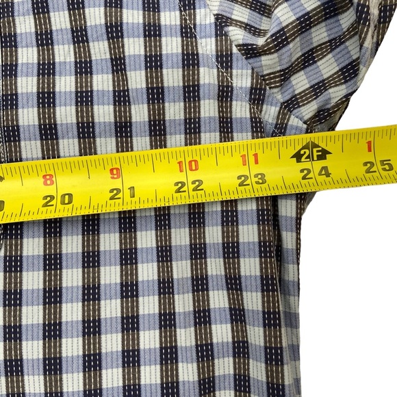 Tommy Bahama Button Front Long Sleeve Plaid Shirt Men's Size XXL Blue - Picture 9 of 10